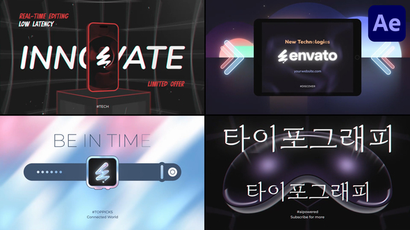 Devices Typography for After Effects Titles template preview
