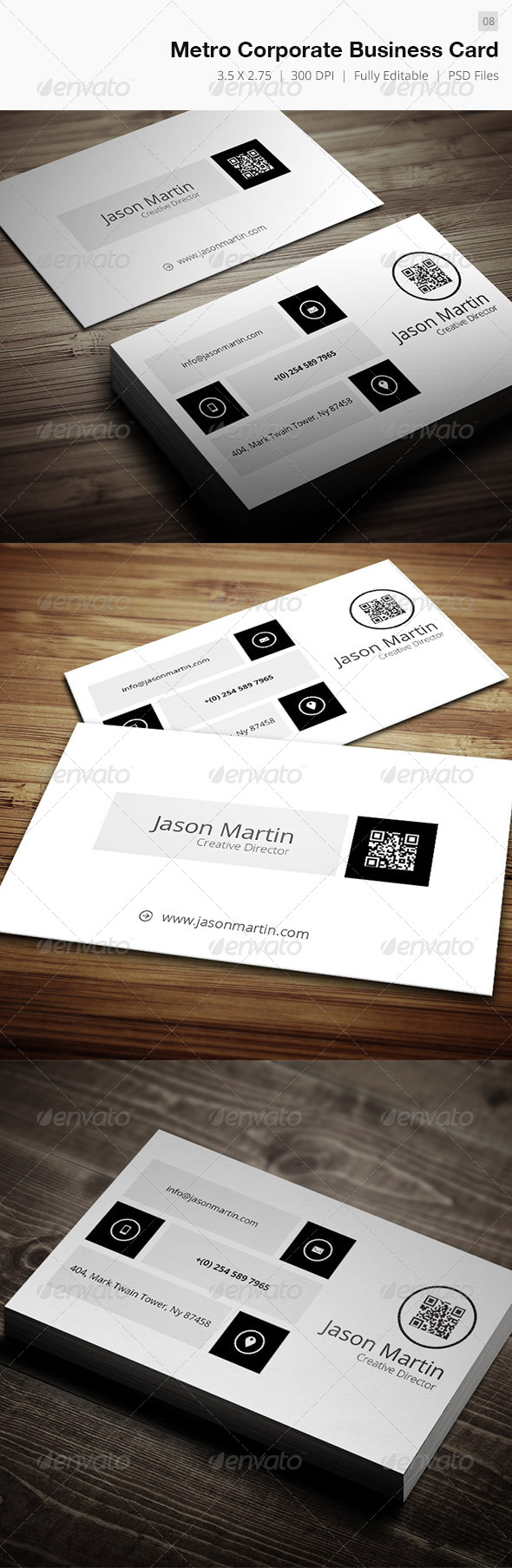Metro Corporate Business Card - 08 - Corporate Business Cards