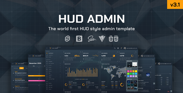 HUD - Svelte Bootstrap Admin Template