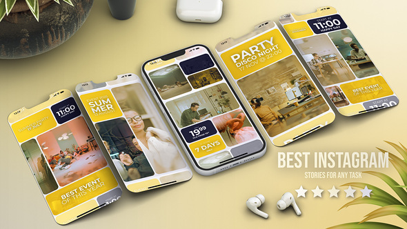 Instagram Vertical Reels Yellow Product Promo template preview