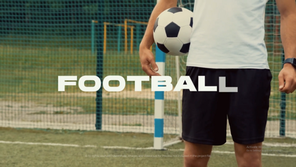 Football Sports Opener | Soccer Opener | MOGRT Premiere Pro template preview