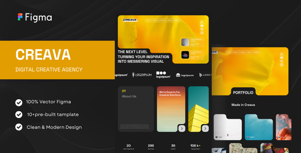 Creava - Creative Digital Agency Figma Template
