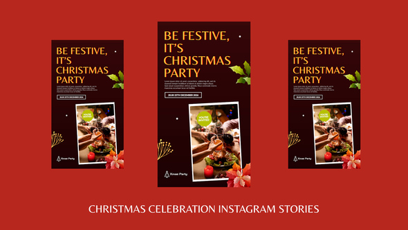 Christmas Celebration Instagram Stories Openers template preview