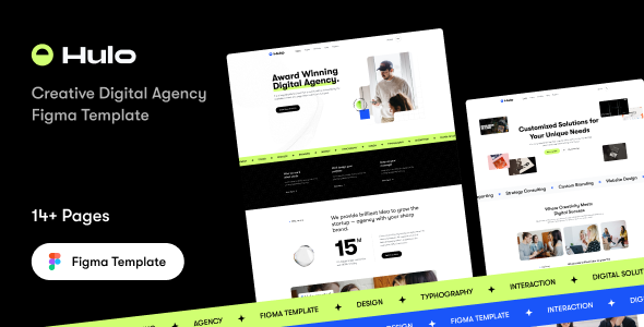 Hulo - Creative Digital Agency Figma Template