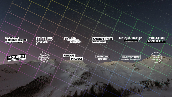 Simple Minimal Titles + Glitch | After Effects Titles template preview