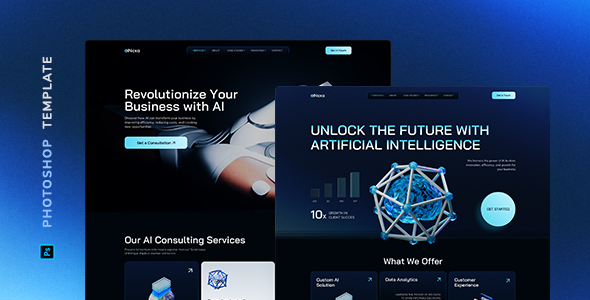 AiNexa – AI Agency Template for Adobe Photoshop