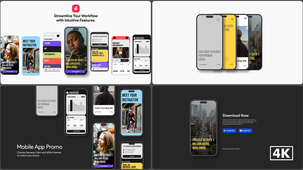 Mobile App Promo Product Promo template preview