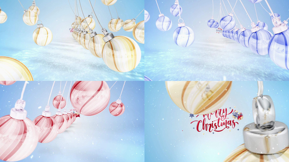 Christmas Swing Balls Logo Stings template preview