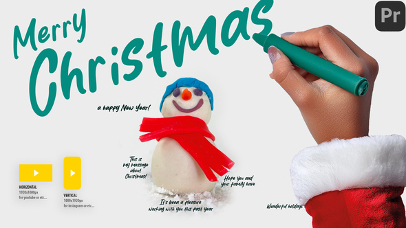 Christmas Play Dough Premiere Pro template preview