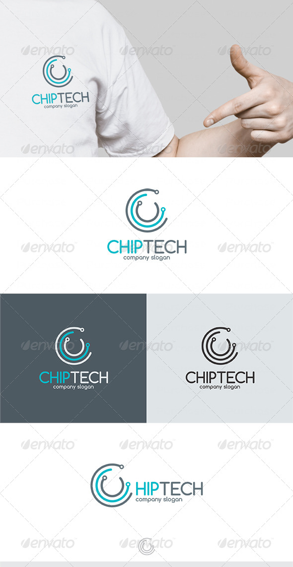 Chip Tech Logo - Vector Abstract