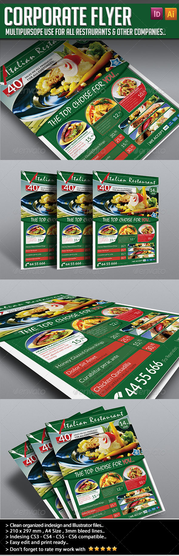 Corporate Flyer - Elegant Restaurant - Restaurant Flyers