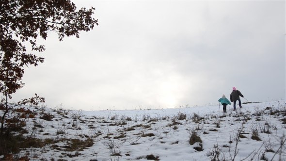 Kids Running Down the Hill