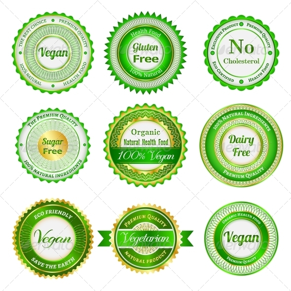 Organic Labels, Badges and Stickers - Retail Commercial / Shopping