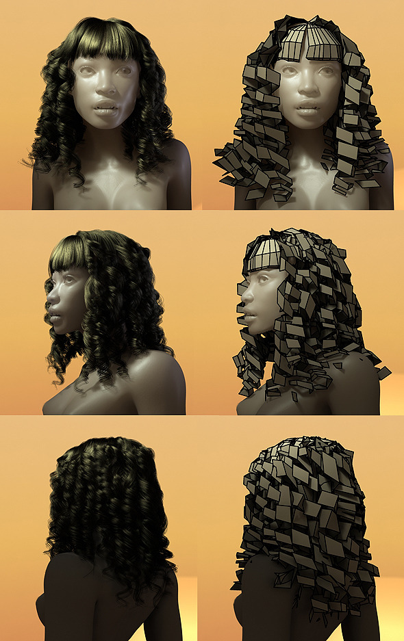 Female Hair Style - 3Docean 488493