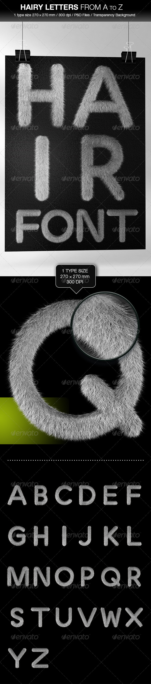 Hair Letters from A to Z - Miscellaneous Graphics