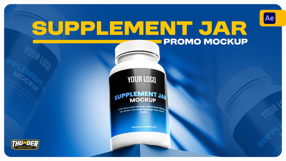 Supplement Jar Promo Mockup Product Promo template preview