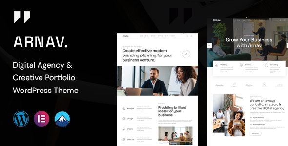 Arnav - Digital Agency & Creative Portfolio WordPress Theme