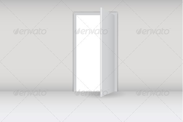 Open White Door - Backgrounds Decorative