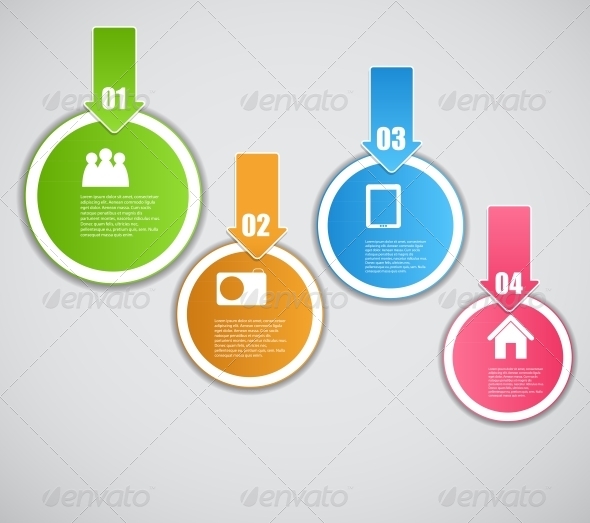Infographic Template Business Vector Illustration - Web Technology