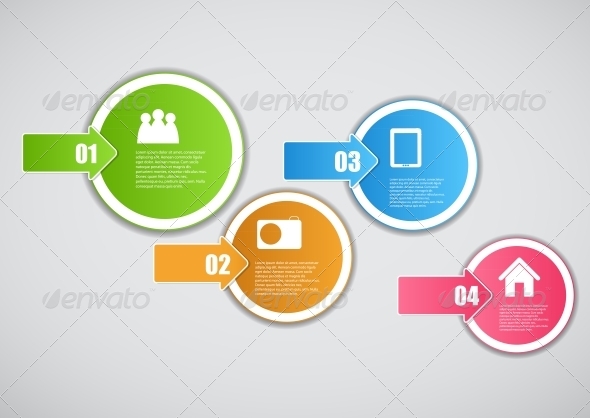 Infographic Template Business Vector Illustration - Web Technology