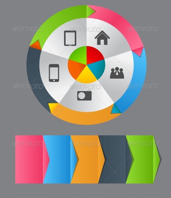 Infographic Template Business Vector Illustration - Web Technology