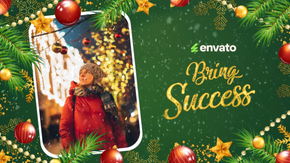 Merry Christmas Slideshow Video Displays template preview