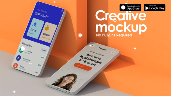 3D App Mockup Product Promo template preview