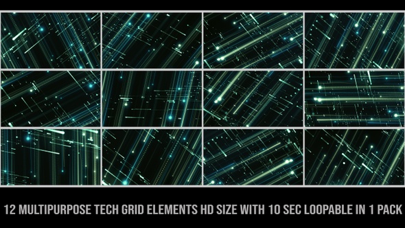 Tech Grid Elements Pack V01