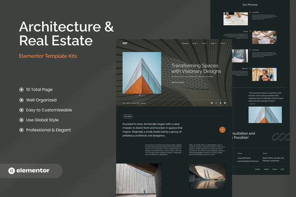 Archstudio - Modern & Luxury Architecture Template Kits