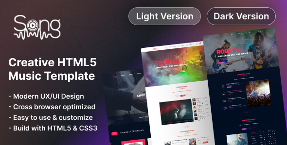 Song - Creative HTML5 Music Template