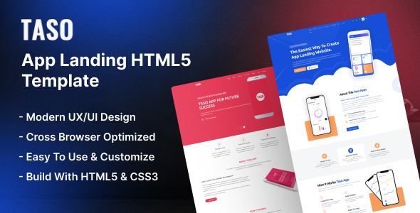 Taso - App Landing HTML5 Template