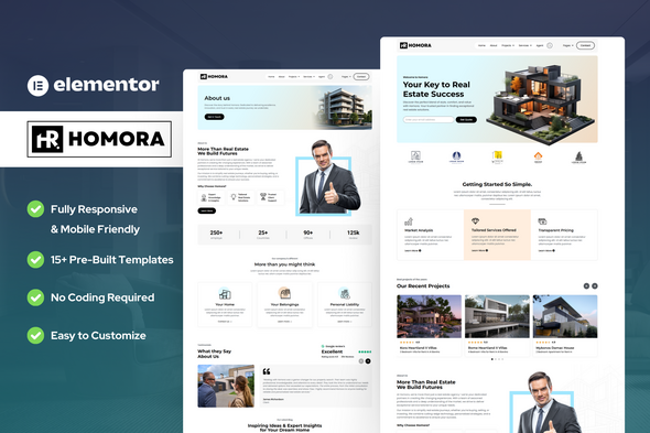 Homora – Real Estate & Property Elementor Template Kit