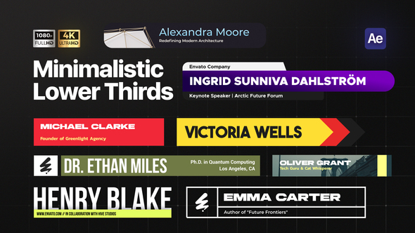 Lower Thirds Elements template preview