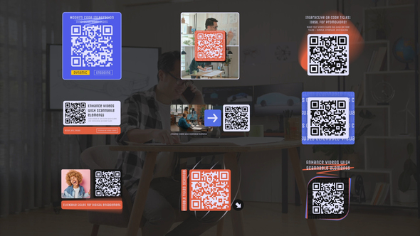 Interactive QR Code Design Titles template preview