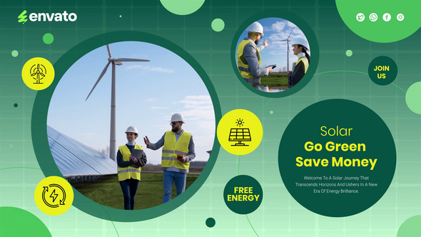 Solar and Wind Alternative Power Video Displays template preview