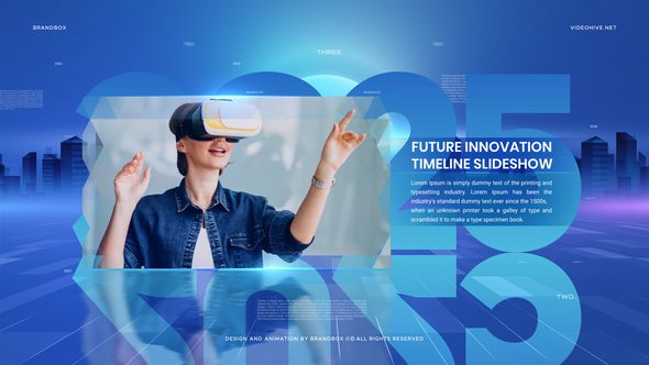 Future Innovation Timeline Slideshow Openers template preview