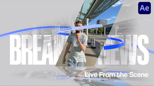 Glassline Breaking News Intro broadcast-packages template preview