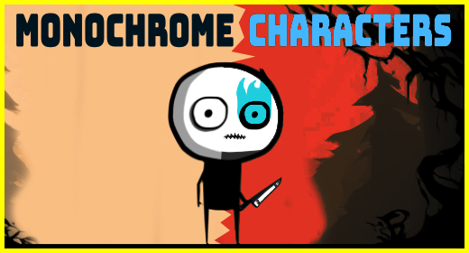 game characters_monochrome game characters