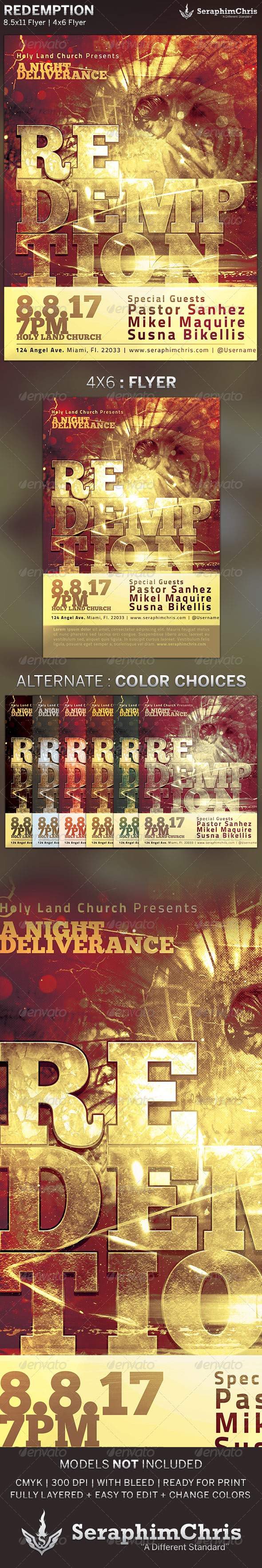 Redemption Church Flyer Template - Church Flyers
