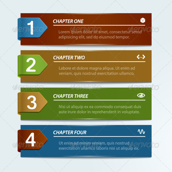 Coloful Numbered Tags and Labels - Concepts Business
