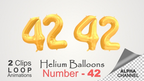 Celebration Helium Balloons With Number – 42