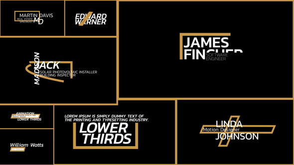 Clean Lower Thirds  AE Elements template preview