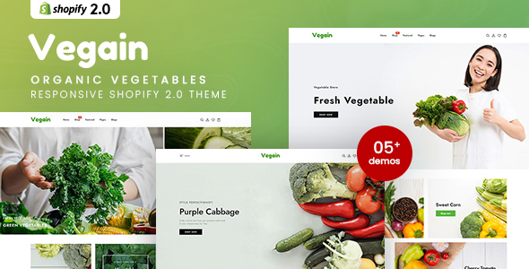 Vegain – Organic Vegetables Responsive Shopify 2.0 Theme