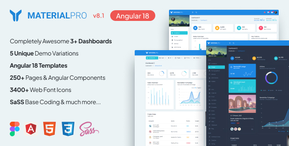 MaterialPro Angular 18 Admin Template