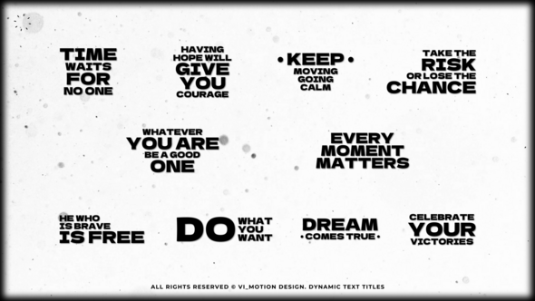 Dynamic Text Titles Titles template preview