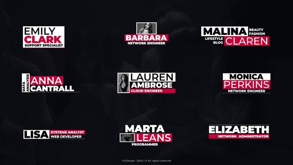 Simple Lower Thirds | AE Titles template preview