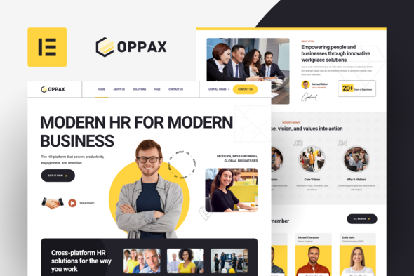 Oppax - HR Solutions Elementor Template Kit