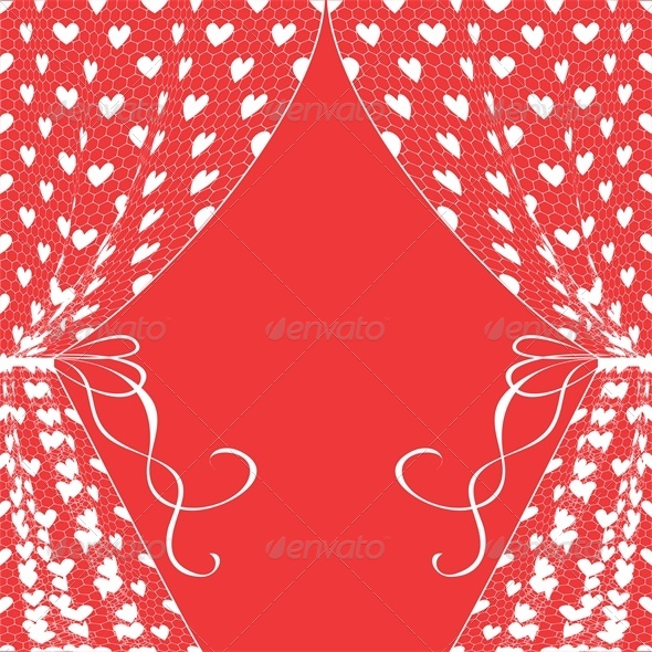 Curtains with Hearts - Man-made Objects Objects