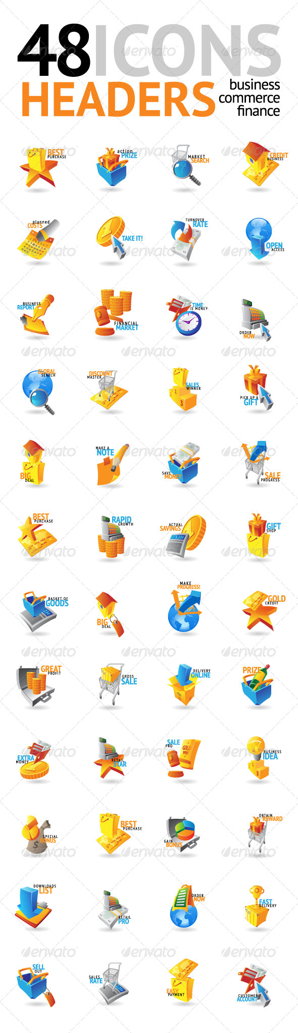 48 Illustrations for Business - Business Conceptual