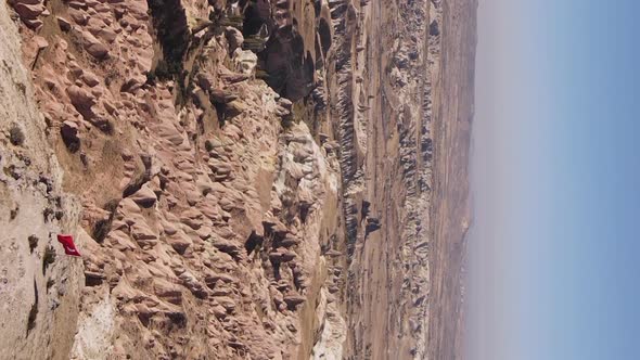 Vertical Video Cappadocia Landscape Aerial View alt